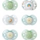 Tommee Tippee 18-36 Mois Lot De 6 Sucettes Phosphorescentes Avec Capsule De Stérilisation Réutilisable