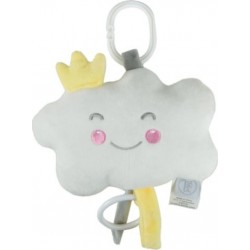 PARIS PRIX Peluche Musicale Nuage essen'ciel 18cm Blanc