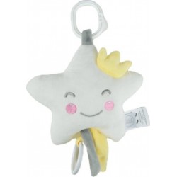PARIS PRIX Peluche Musicale Étoile essen'ciel 15cm Blanc