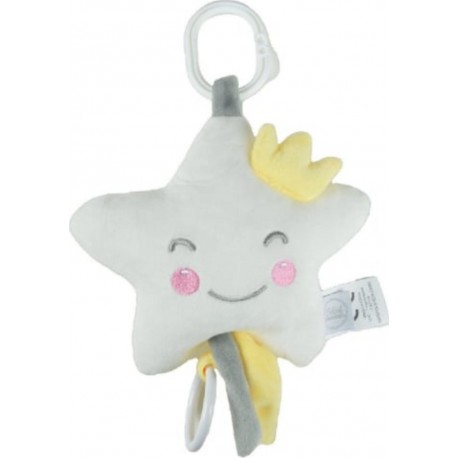 PARIS PRIX Peluche Musicale Étoile essen'ciel 15cm Blanc