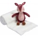 PARIS PRIX Doudou & Plaid Bébé forêt Magique 80x100cm Rose