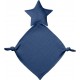PARIS PRIX Doudou Mouchoir Bébé étoile 46cm Bleu Foncé