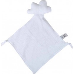 PARIS PRIX Doudou Mouchoir Bébé nuage 46cm Blanc