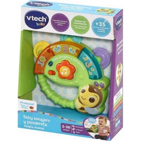 VTECH Hochet Musical Vtech Baby Musique Abeille Lumières Tambourin Interactif 12 X 14 X 3 Cm