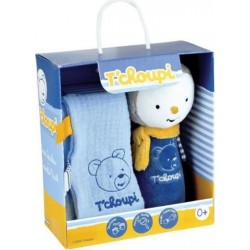 JEMINI T'choupi Baby Coffret Naissance Avec Doudou Et Peluche Hochet +/25 Cm Idéal Pour Un Cadeau De Naissance