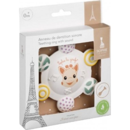 SOPHIE LA GIRAFE Anneau De Dentition Sonore Sophie La Girafe En Caoutchouc Naturel Multicolore 18 Cm
