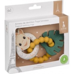 Sophie La Girafe Tropic'anneaux Set De 3 Anneaux De Dentition En Caoutchouc Naturel