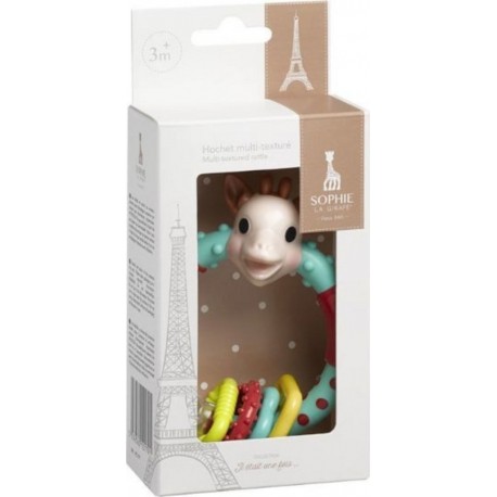 SOPHIE LA GIRAFE Hochet Multi-textures Billes Sonores Formes A Manipuler