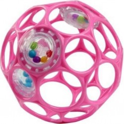 BRIGHT STARTS Bright Stars Oball Hochet Facile A Saisir Jouet Pour Nourrissons Sans Bpa En Rose, Pour Les Nouveaux-nés +