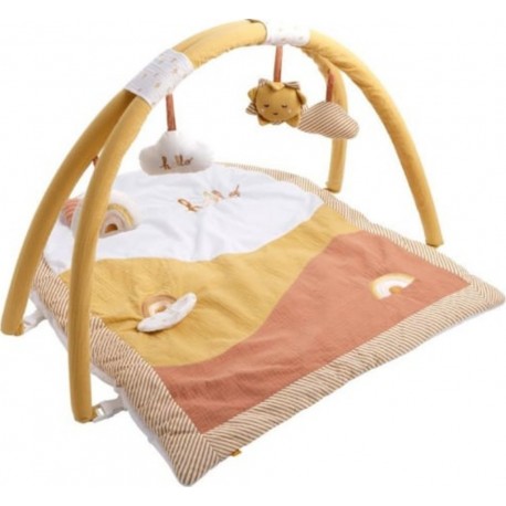 SAUTHON Tapis D'éveil 74x89x50cm En Velours Jaune