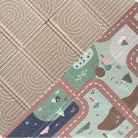 BÉABA Tapis De Motricité Play Life Arch Xxl Mousse Haute Densité Mint/beige 200x150 Cm Beaba