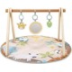 Ingenuity Tapis D'éveil Bébé Pliable Wonderwood, Rond Avec Arche De Jeux En Bois, Mirroir Et Jouets Bébé