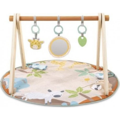 Ingenuity Tapis D'éveil Bébé Pliable Wonderwood, Rond Avec Arche De Jeux En Bois, Mirroir Et Jouets Bébé