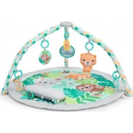 BRIGHT STARTS Tapis D'éveil Pliable Wild Rainforest Tissu Multicolore Rond Bright Starts