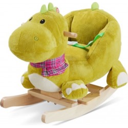 TECTAKE Dinosaure À Bascule Avec Housse En Peluche À Partir De 12 Mois Vert