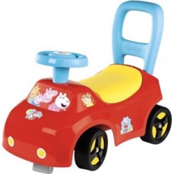 SMOBY Porteur Auto Enfant 2 En 1 Peppa Pig Coffre Sous La Selle + Klaxon Des 10 Mois Fabrication Française
