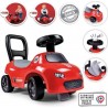 SMOBY Porteur Enfant 2 En 1 Auto Rouge Coffre Sous La Selle + Klaxon Des 10 Mois Fabrication Française