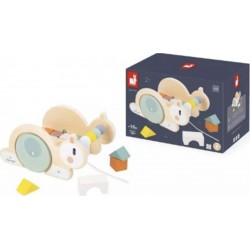 JURATOYS-JANOD Chariot À Tirer Escargot Cubique Jouet Éducatif Coloré Pour Enfants