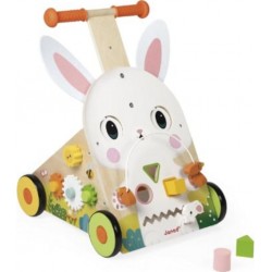 JURATOYS-JANOD Chariot De Marche Évolutif Pour Bébé Thème Ferme Petit Lapin