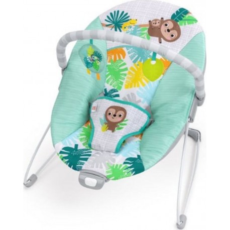 BRIGHT STARTS Transat Bébé Vibrant Wild Wonders- Arche Avec Jouets D'éveil Amovible, Harnais 3 Points