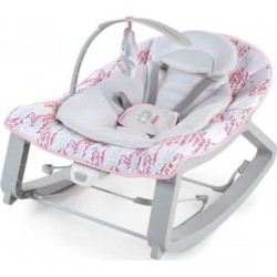 INGENUITY Transat Bébé Bascule Évolutif 3-en-1 Keep Cozy - lily- 3 Positions Arche Avec Jouets Peluches Amovible, Jusqu'a 18Kg