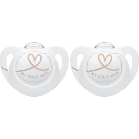 NUK Sucettes blanc silicone 0-2 mois