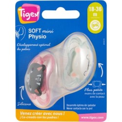 TIGEX Sucettes physiologique silicone 18-36 mois