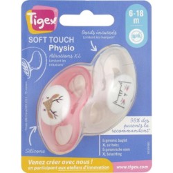 TIGEX Sucettes physiologique silicone 6-18 mois