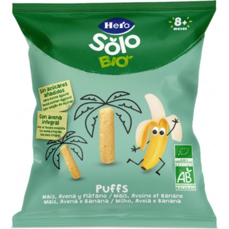 HERO SOLO Chips Snack Mais, Avoine et Banane 100% BIO