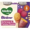 BLEDINA Plat Bébé dès 8 mois Betteraves et Patates Douces Blediner 2x200g