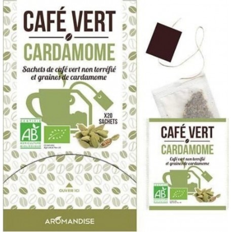 AROMANDISE Café Vert Cardamome 18 Sachets