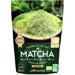 AROMANDISE Poudre De Thé Vert Bio Japonais Matcha 50g