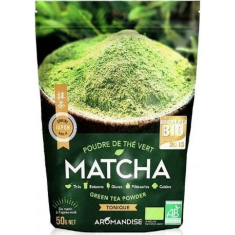 AROMANDISE Poudre De Thé Vert Bio Japonais Matcha 50g