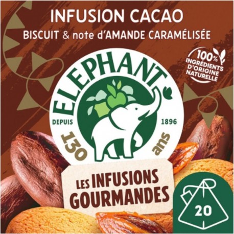 ELEPHANT Infusions Gourmandes Cacao Biscuit & amande Caramélisée