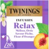 TWININGS Infusion Relax Saveur Pêche et Fleur d'Oranger
