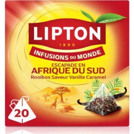 LIPTON Infusions du Monde Escapade Afrique du Sud Saveur Vanille Caramel
