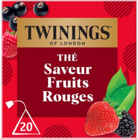 TWININGS Thé Noir Saveur Fruits Rouges