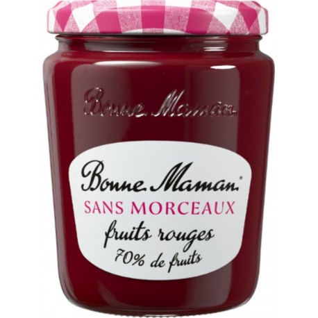 BONNE MAMAN Confiture Sans Morceaux Fruits Rouges 310g