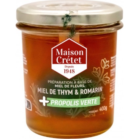 MAISON CRETET Miel De thym/ romarin et propolis verte