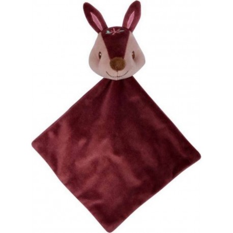 Paris Prix Doudou Mouchoir Bébé forêt Magique 18x18cm Rose