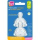TIGEX Tétine plate silicone base large liquide épais et céréales dès 12 lot de 2 tétines