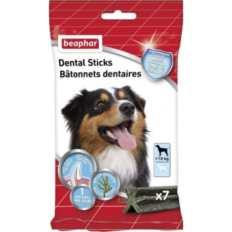 Beaphar Bâtonnets Dentaires Pour Chiots (+ 10Kg) Lot De 7 Unités