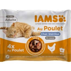 IAMS Patée pour Chat Adulte Stérilisé en Sauce Poulet