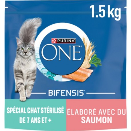 PURINA ONE Pâtée pour Chat Adulte 7+ Stérilisé Saumon Bifensis
