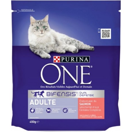 PURINA ONE Croquettes Purina One Chat Adulte Saumon Et Céréales Complètes 9,75Kg