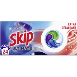 SKIP Lessive Capsules Extra Détachant Ultimate 4en1