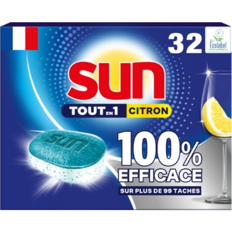 SUN Tablettes lave-vaisselle Tout en 1 Citron