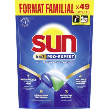 SUN Capsule Lave-Vaisselle 3 en 1 Pro-Expert