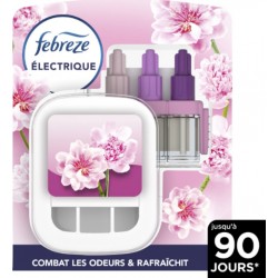 FEBREZE Désodorisants Recharge Electrique Fleur Naissante Contre les Odeurs Rafraîchit 3x20ml