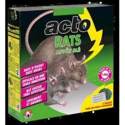 ACTO Acto Rats Appât Blé 7 X 20 Grs Solution Efficace Contre Rats Noirs Et Rats